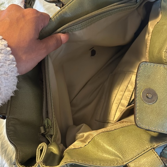 Y2K olive green Nine West leather shoulder bag - Picture 12 of 14